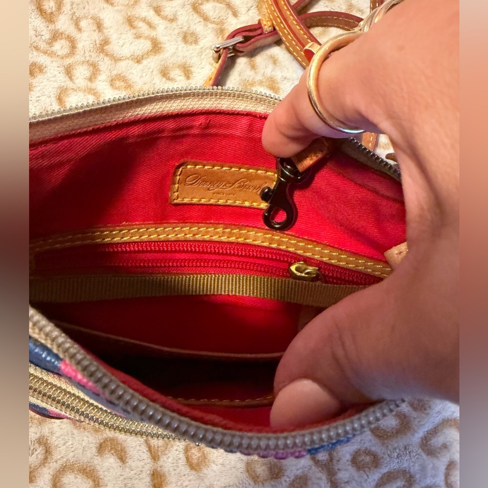 Dooney & Bourke Blue and Pink Polka Dots Crossbody
Bag Women’s - Picture 6 of 13